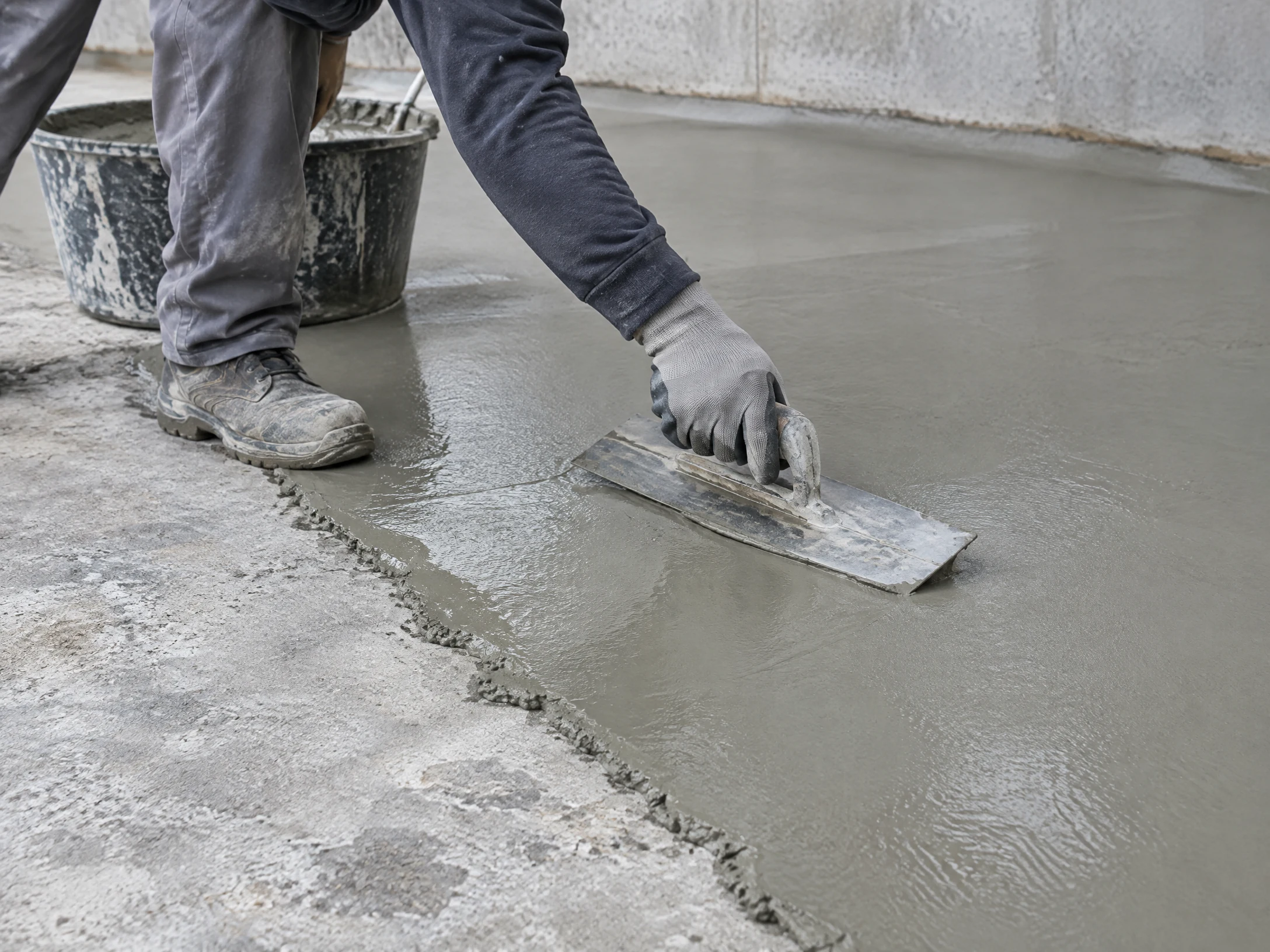 Concrete Overlay Resurfacing application detail without branding